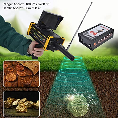 Detector de Metais, 100-240V 1000M Range Ferramenta de Desenterrar de Alta Precisão com Tela de Exib
