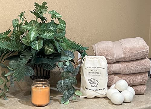 Image of WOOL DRYER BALLS THE ALL-NATURAL LAUNDRY FABRIC SOFTENER ALTERNATIVE THATS REUSABLE (6 balls per order)