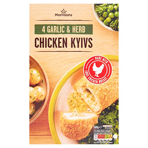 Morrisons 4 Garlic & Herb Chicken Kievs 500g (Frozen)