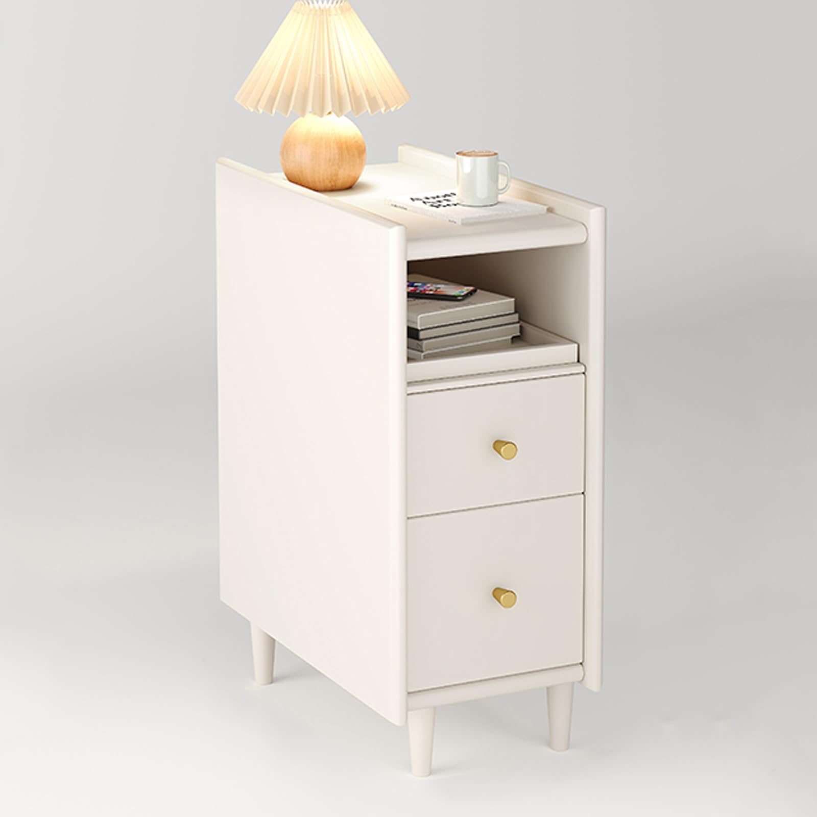 Table de chevet scandinave pour un espace nuit minimaliste et chaleureux