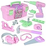 Herramientas de Juguete Seguras y Duraderas: Todas las herramientas para niños están hechas de plástico ABS no tóxico de alta calidad, seguras y confiables. Diseño de tamaño perfecto con bordes lisos, fácil de jugar con las manos de los niños pequeños. También lo suficientemente resistente para jugar durante años. Los colores brillantes y las simulaciones realistas facilitan que los niños y las niñas se involucren y disfruten más de ser un pequeño ingeniero.