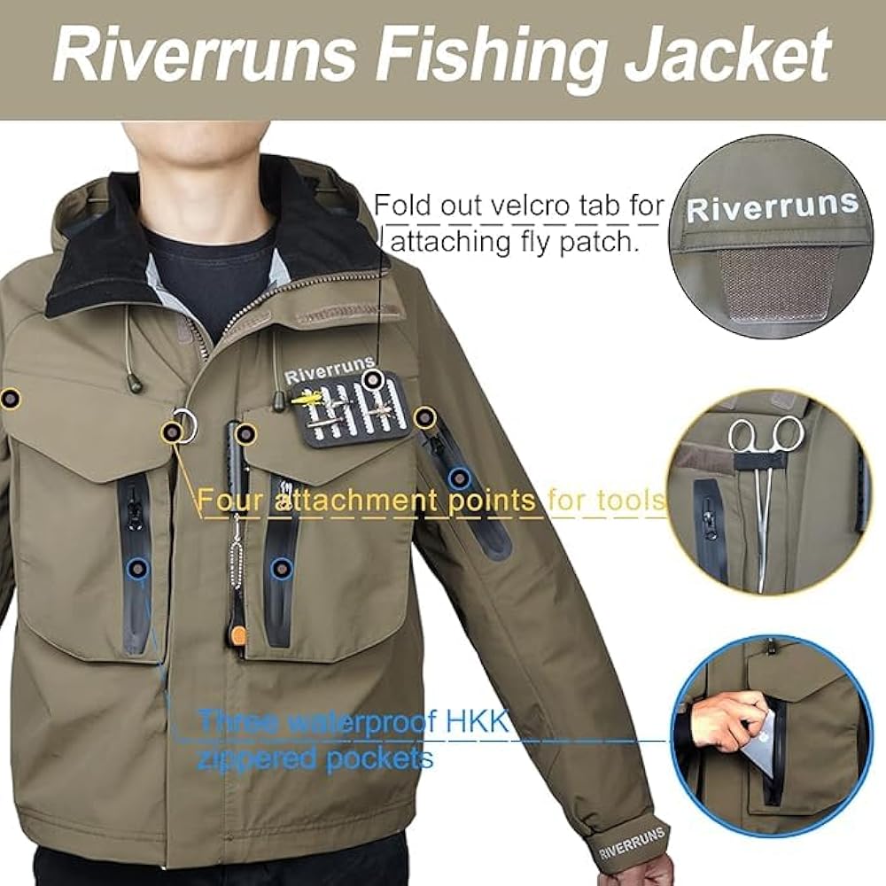 Amazon.com: Riverruns Fishing Wading Jacket, Breathable Outdoor