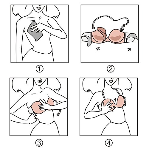 Just Behavior Strapless Backless Sticky Invisible Push-Up Self Adhesive Bras For Women (Dd, Clear Wing Beige) #TOP5