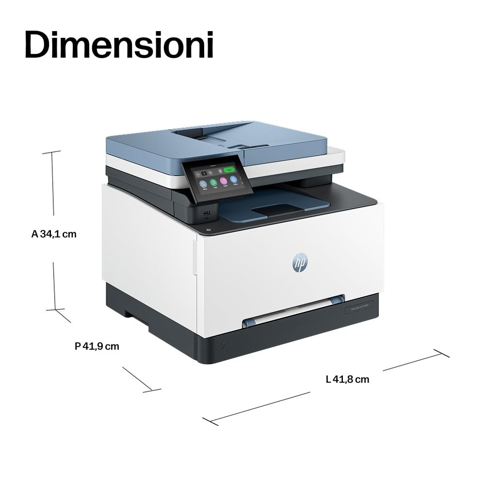 HP Color LaserJet Pro 3302fdw Stampante Multifunzione A4, Stampa Fronte e Retro Automatico, 25 ppm, USB, Wi-Fi, Ethernet, Fax, Copia, Scansiona, ADF 50 Fogli