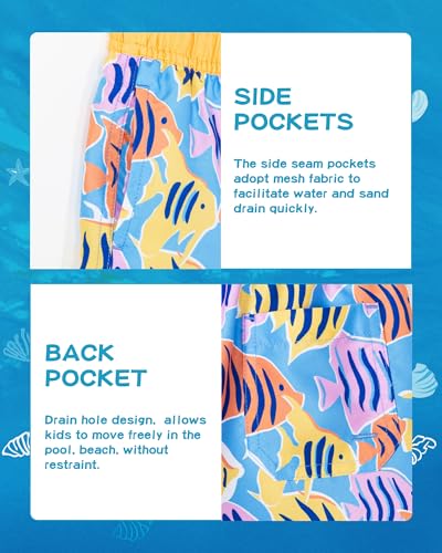 Image of SURF CUZ Boys Swim Trunks Toddler Swim Shorts UPF 50+ Bathing Suit for Boy Swimsuit Quick Dry Mesh Beach Boardshorts Swimwear