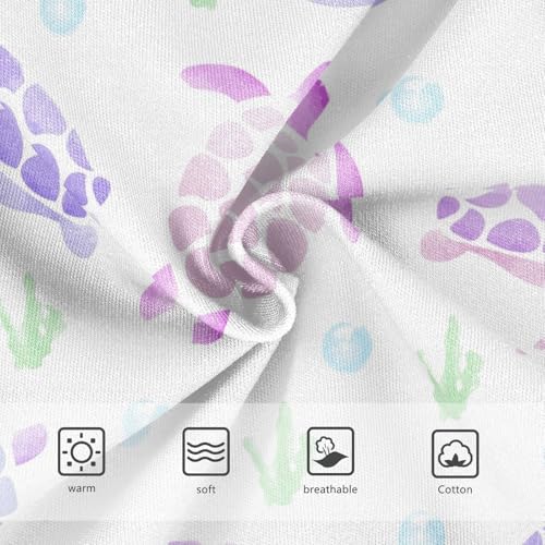 Wusikd Colorful Sea Turtle Girls' Underwear Cotton Watercolor Girls Briefs Soft Toddler Underwear 8T3