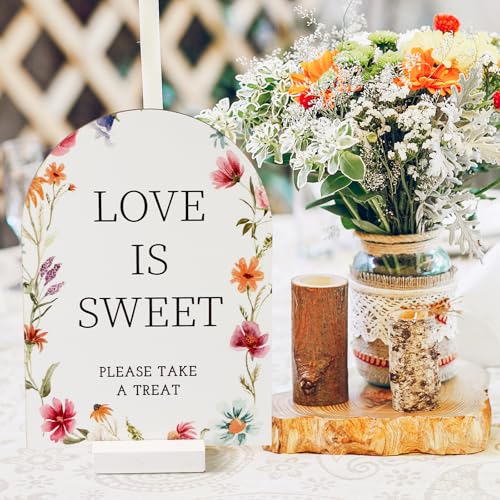 Image of Vercraft 6 Pcs Wildflower Wedding Wood Table Decorations