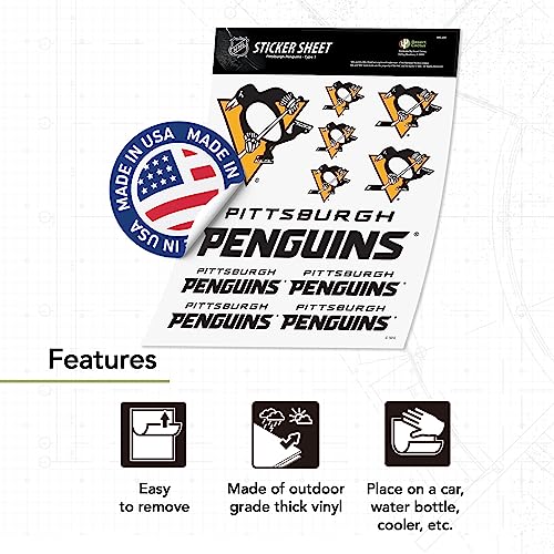Calcomanía de vinilo Pittsburgh Penguins NHL acabado premium coche 4