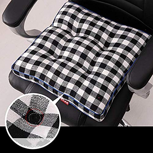 Coussin de chaise épaissi d'ordinateur en coton lin pour soulager l'assise de bureau
