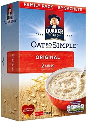 Quaker Oat So Simple Original Porridge - 22 x 27g (1.31lbs)