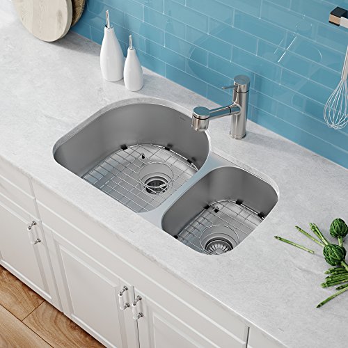 Kraus Kbu21 30 Inch Undermount 60/40 Double Bowl 16 Gauge Stainless Steel Kitchen Sink #TOP10