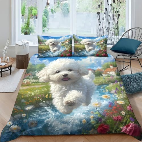 Parure de lit effet 3D ultra douce pour lit Super King
