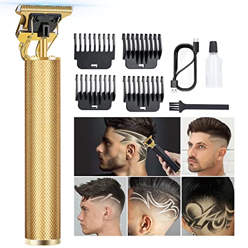 candyfouse Hair Clippers for Men, Rechargeable Beard Trimmer with 4 Limit Combs, Grooming Kit for Barbers Haircut, USB Type-C Charging, Professional Shaver Gifts