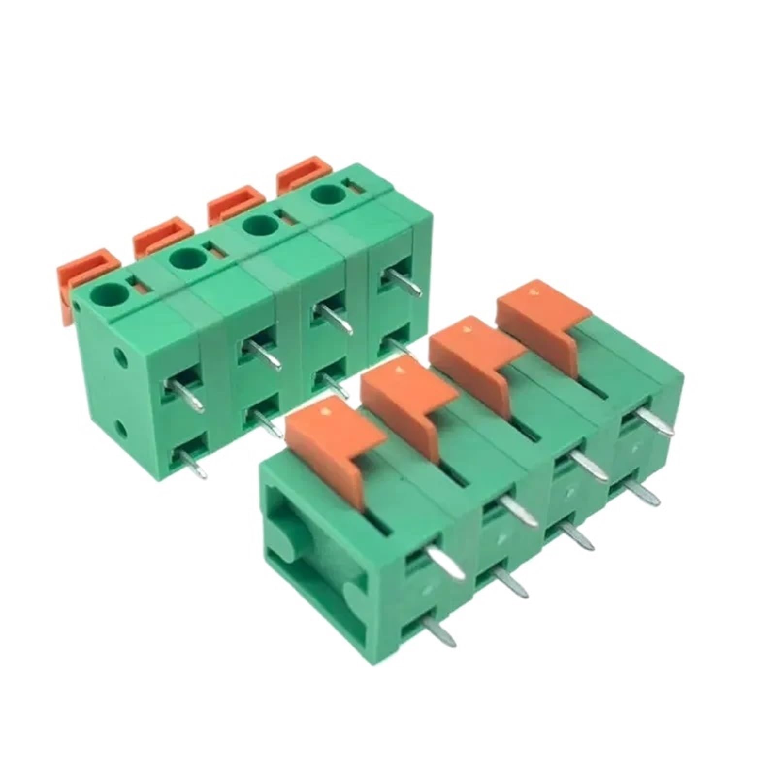 50 x złączka sprężynowa dociskowa do obwodów drukowanych, 5,08 mm / 0,2 cala i 7,62 mm / 0,3 cala (142 V pionowo 5,08 mm, 5P)