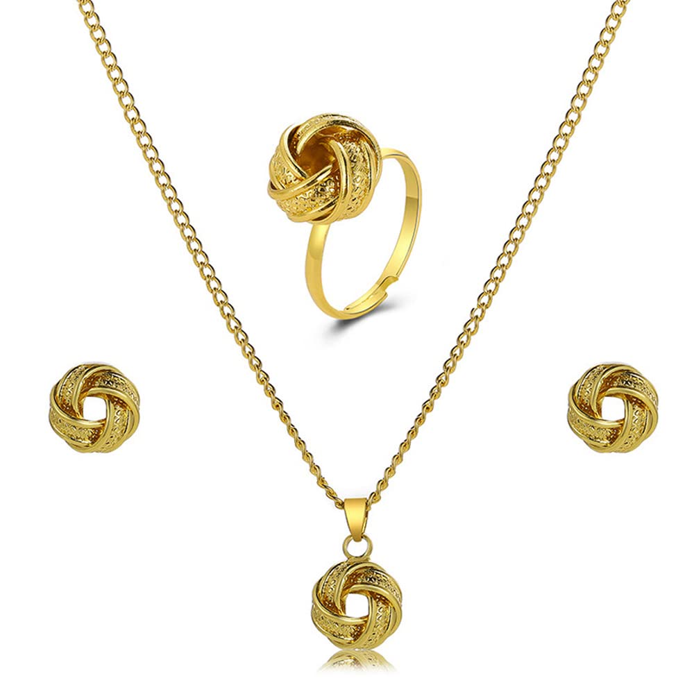 Produktbild von Damen Schmuck-Set Herzförmig – Halskette, Ohrringe & Ring Mit Funkelndem Stein (silber)