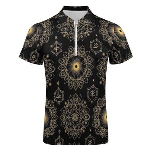 Men's Short Sleeve Solid Zipper Polo Tracksuit Men's Classic Regular-Fit Quick-Dry Golf Zipper Polo Shirt Tracksuit4