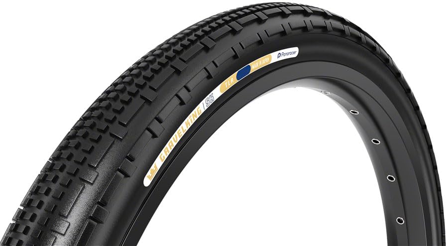 Panaracer Gravelking SK TLR Tubeless Ready Folding Gravel Bike Tyres, Black / Black, 650b x 54c