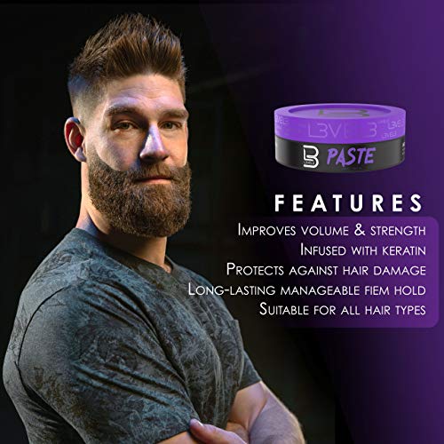 L3 Level 3 Paste - Long-Lasting Hold - Improves Strength And Volume Of Hair Protects Against Hair Damage - Level Three Men Styling Product (150 Ml, Paste) #TOP1
