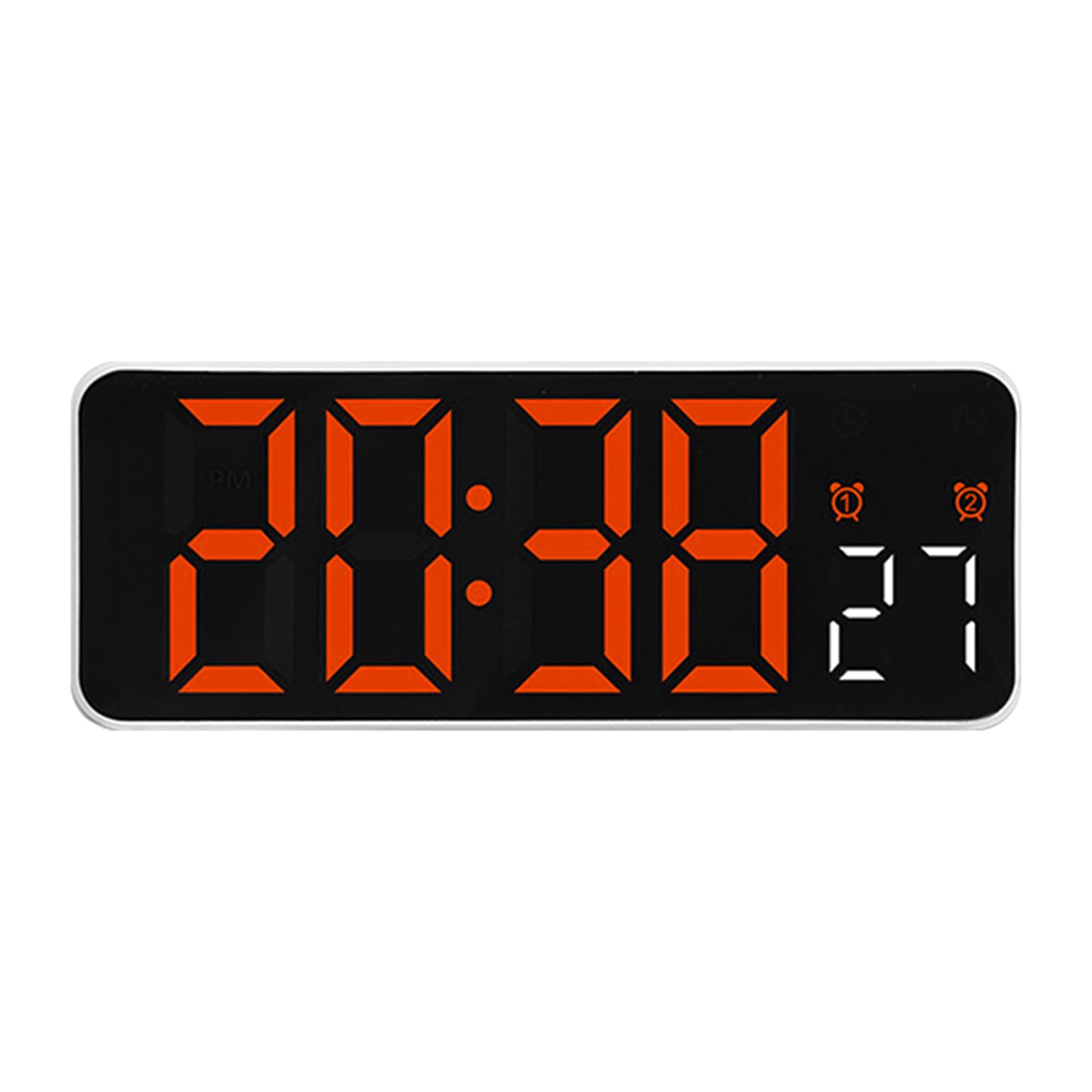 Nucelit Digital Alarm Clock LED Display with Voice Control Timer and Temperature Countdown Battery Operated for Home or Battery Operated Digital Clock
