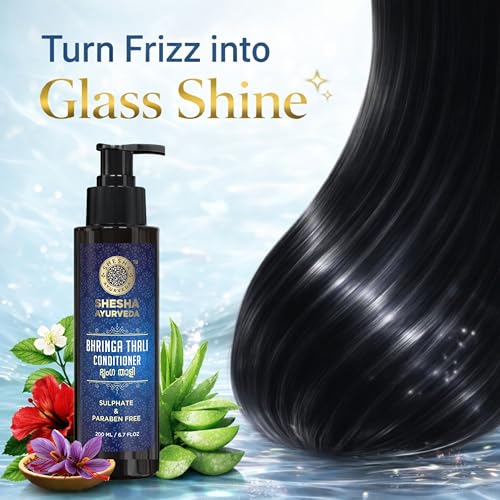 Image of Shesha Ayurveda Bhringa Thali Ayurvedic Shampoo & Conditioner Combo Kit (Sulphate & Paraben Free) 200 ML Each