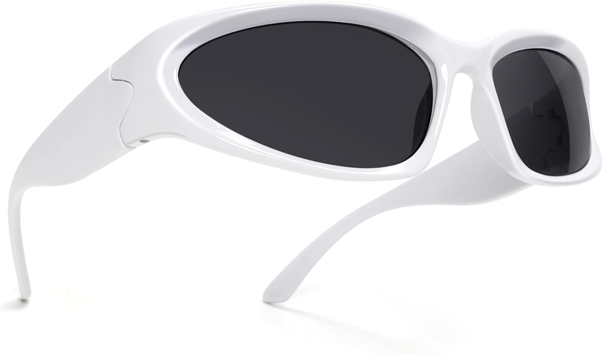 GUVIVIWrap Around Fashion Sunglasses for Men Women Trendy Swift Oval Dark Futuristic Sunglasses Shades Glasses Eyeglasses