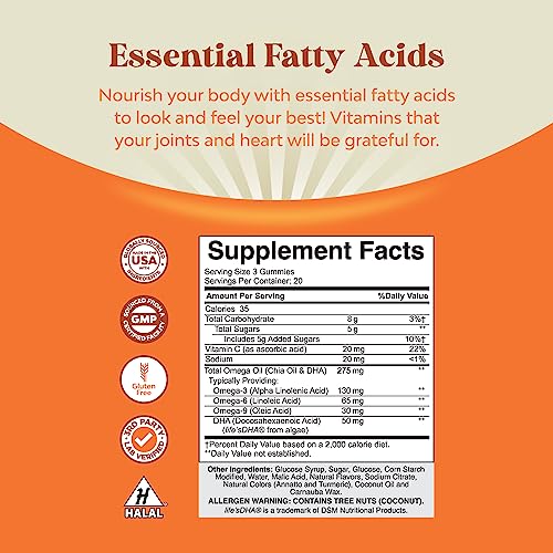 Bundle Of Turmeric Curcumin Immune Support Gummies And Vegetarian Omega 3 Gummies For Adults - Joint Support And Anti Aging Skin Care - Brain Bone And Heart Health #TOP2