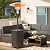 MoNiBloom 48000 BTU Propane Patio Heater with Stainless Steel Burner Outdoor Patio Heater for Commercial Use, Residential, Garden, Backyard, Porch, Deck, Balcony (Brown)
