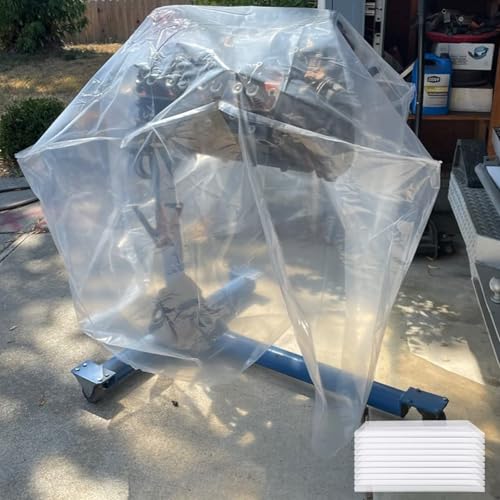 Clear Engine Storage Bags, Heavy-Duty PE Covers for Engine Storage