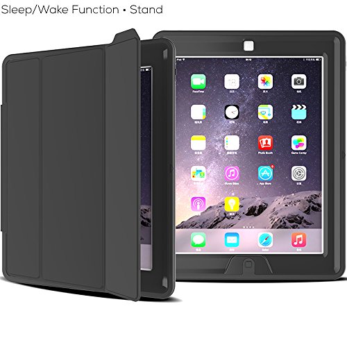 iPad Case, MAHYVE Extreme Heavy Duty Full Body Rugged Hybrid Case with Smart Magnetic Sleep/Wake Feature PU Leather Cover for iPad 2/iPad 3/iPad 4