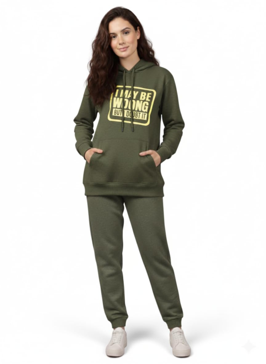 Graphic Print Track Suit for Women | Warm Fleece Tracksuit Set | Full Sleeve Hoodie-M5072-picture-43