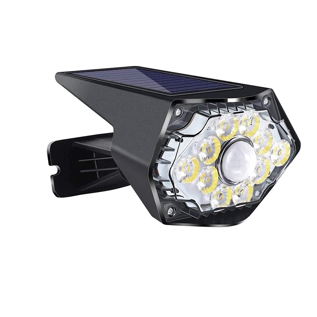 Faretti solari con sensore di Movimento PIR Luci solari per Esterni Lampada da Parete Regolabile Impermeabile Ip65 per Piscina da Giardino