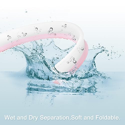 Barrière d'eau de douche pliable uxcell 91,4 cm silicone transparent - 6