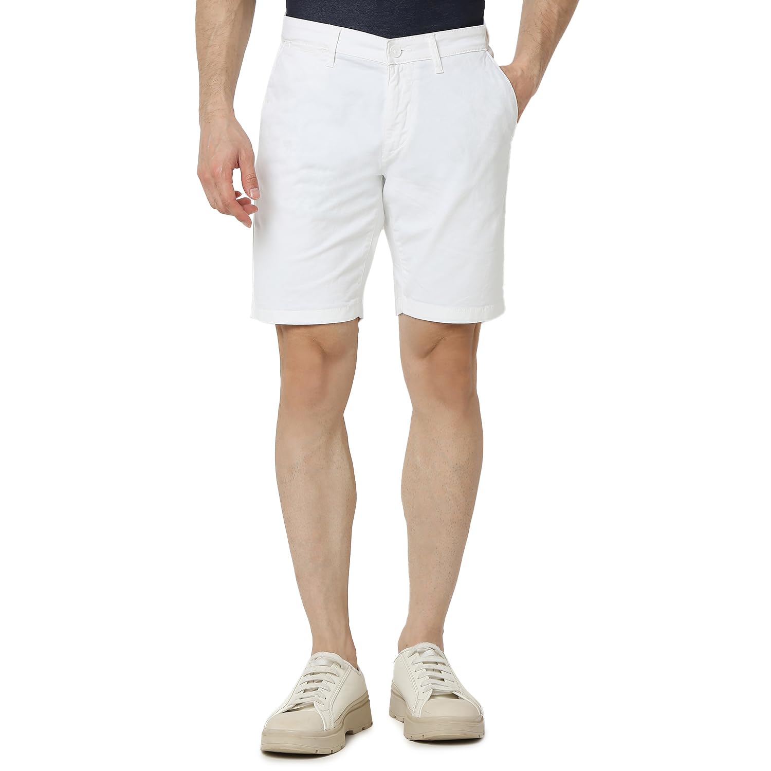 spykar Blue Regular Fit Blue Shorts for Men-picture-36