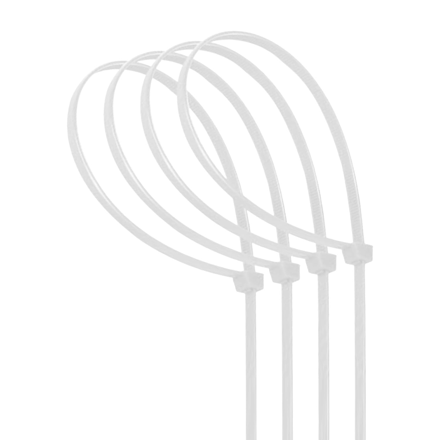 Glowster White 4.8 X 450Mm Nylon Cable Ties Ideal For Fastening, Bundling Cables, And Organizing Spaces