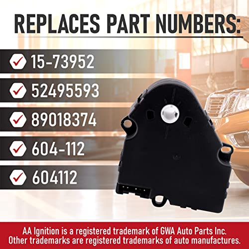 Image of HVAC Air Blend Door Actuator - Replaces 15-73952, 52495593, 89018374, 604-112 - Mode Door Actuator Compatible with Chevy, GMC, Cadillac & Hummer 2003-2014 Models - HVAC Heater Climate Control Actuator