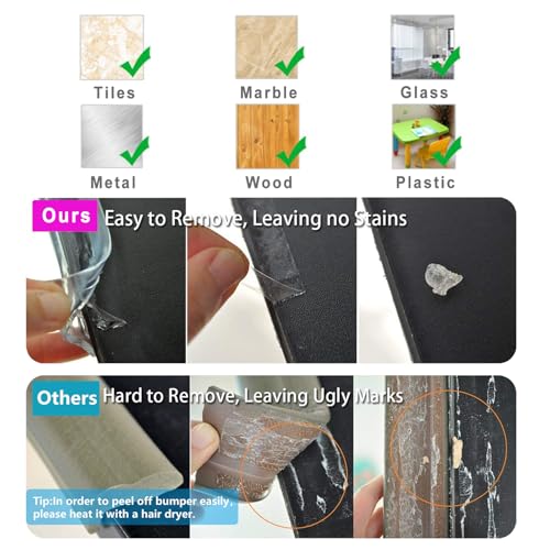 image for Angloria Edge Protector 100% Silicone, Baby Proofing Corners Clear Gua