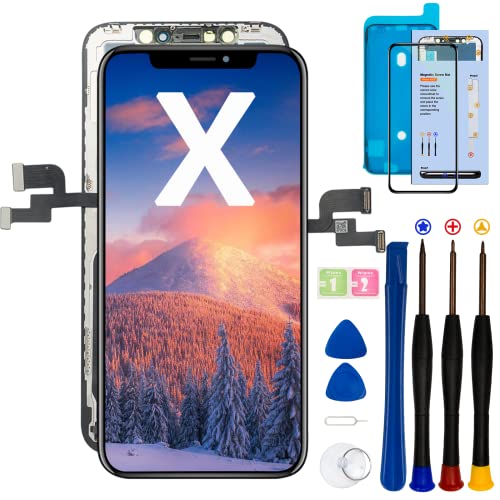 OFFOF for iPhone X 液晶パネル 画面交換 フロントパネル LCD FHD解像度 ツール一式 工具付属 (5.8インチ) 対応機種 A1865 A1901 A1902