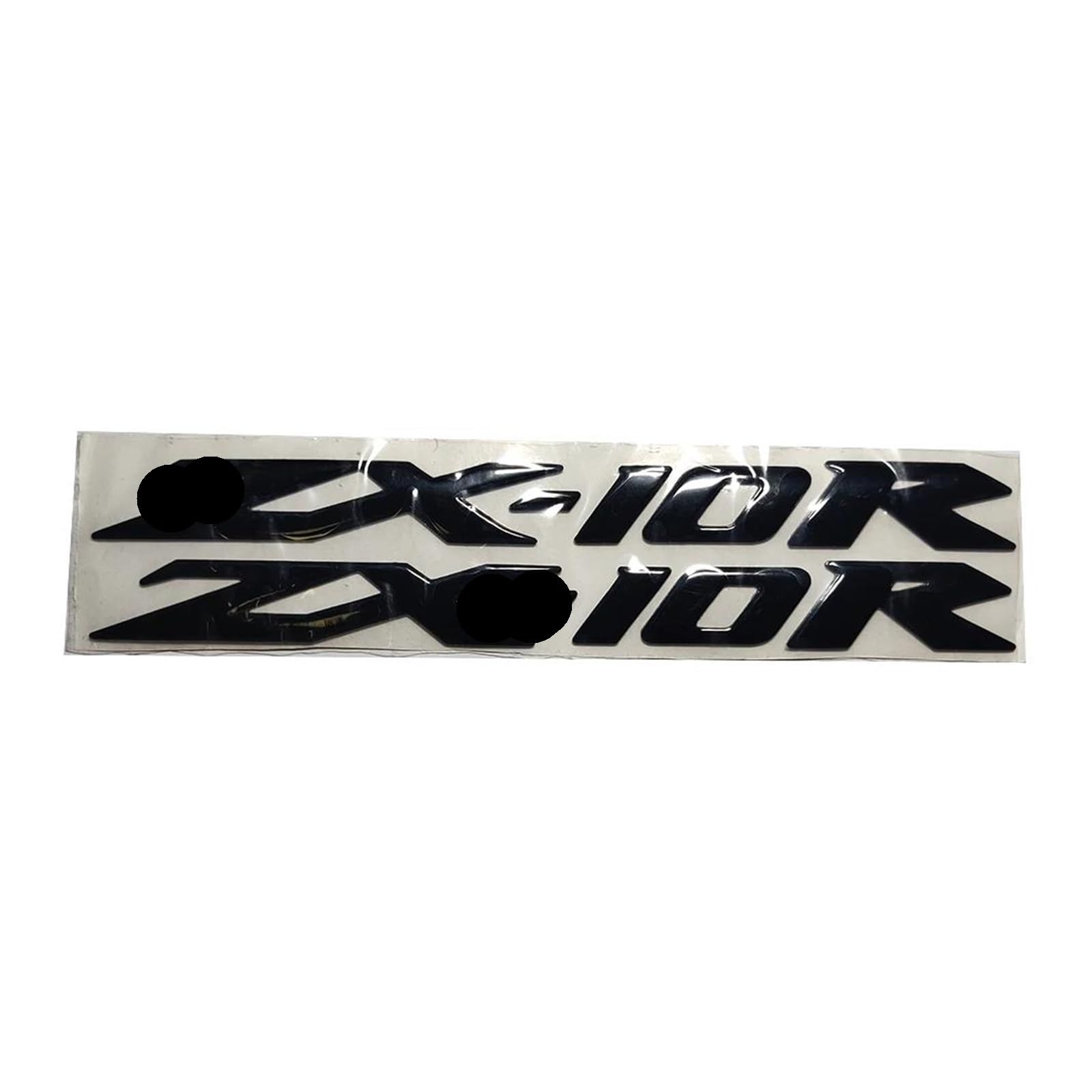 Decoration for Kawasaki ZX6R ZX10R ZX14R ZX-6R ZX-10R ZX-14R 3D Emblem Badge Decal Tank Wheel Sticker Soft Reflective Decals(Black,ZX10R)
