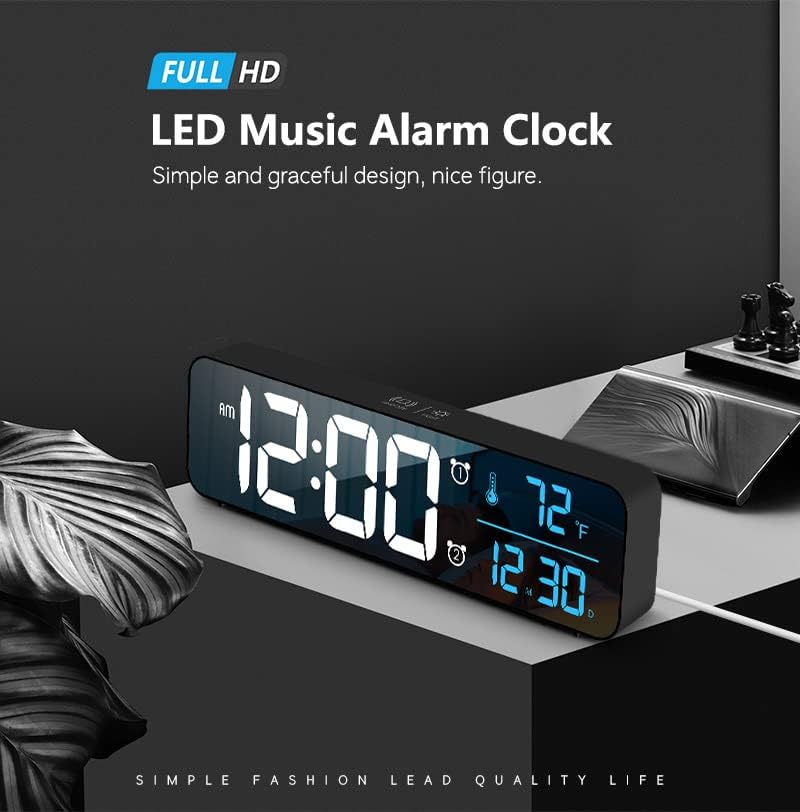 Sleek & Smart: The Ultimate Digital Clock for Your Bedroom or Living Room!