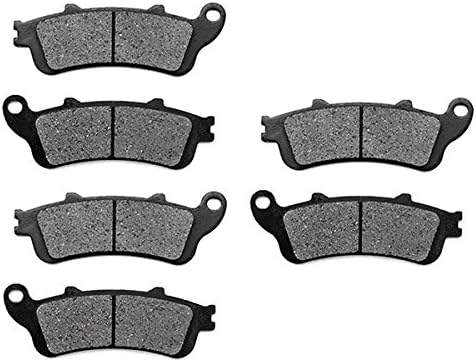 KMG Front + Rear Brake Pads Compatible with 2002-2008 Honda VTX 1800 R - Non-Metallic Organic NAO Brake Pads Set