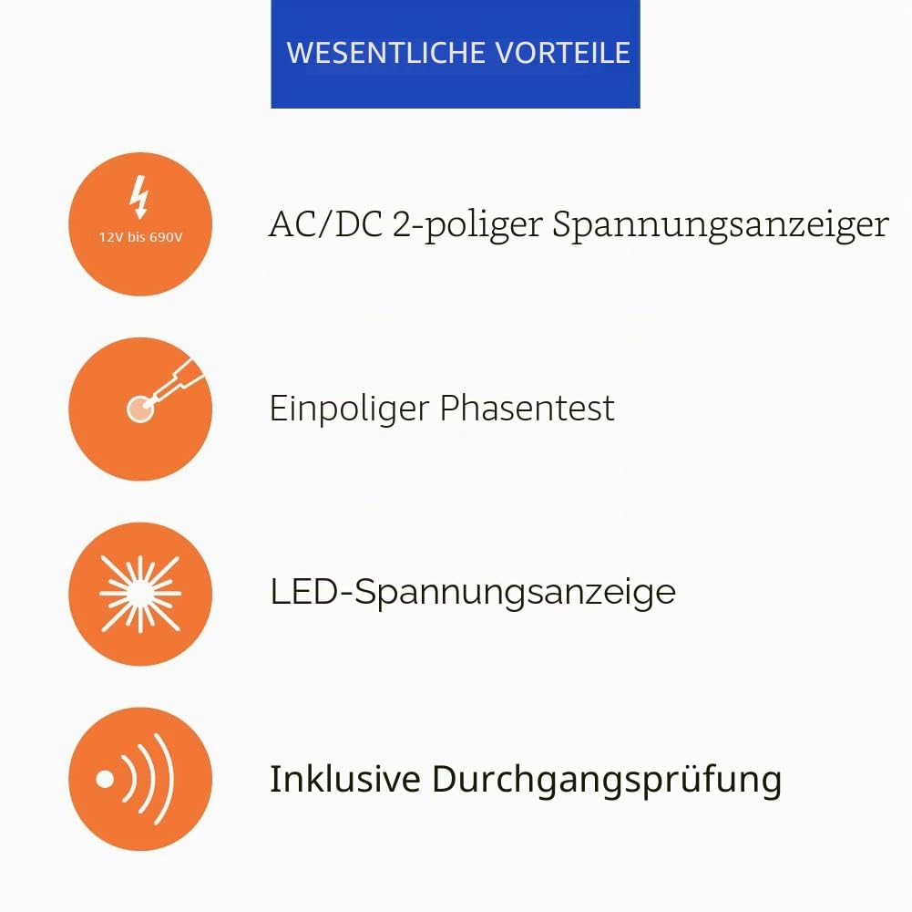 Martindale VT12 Spannungs- und Durchgangsprüfer, AC/DC bis 690 V
