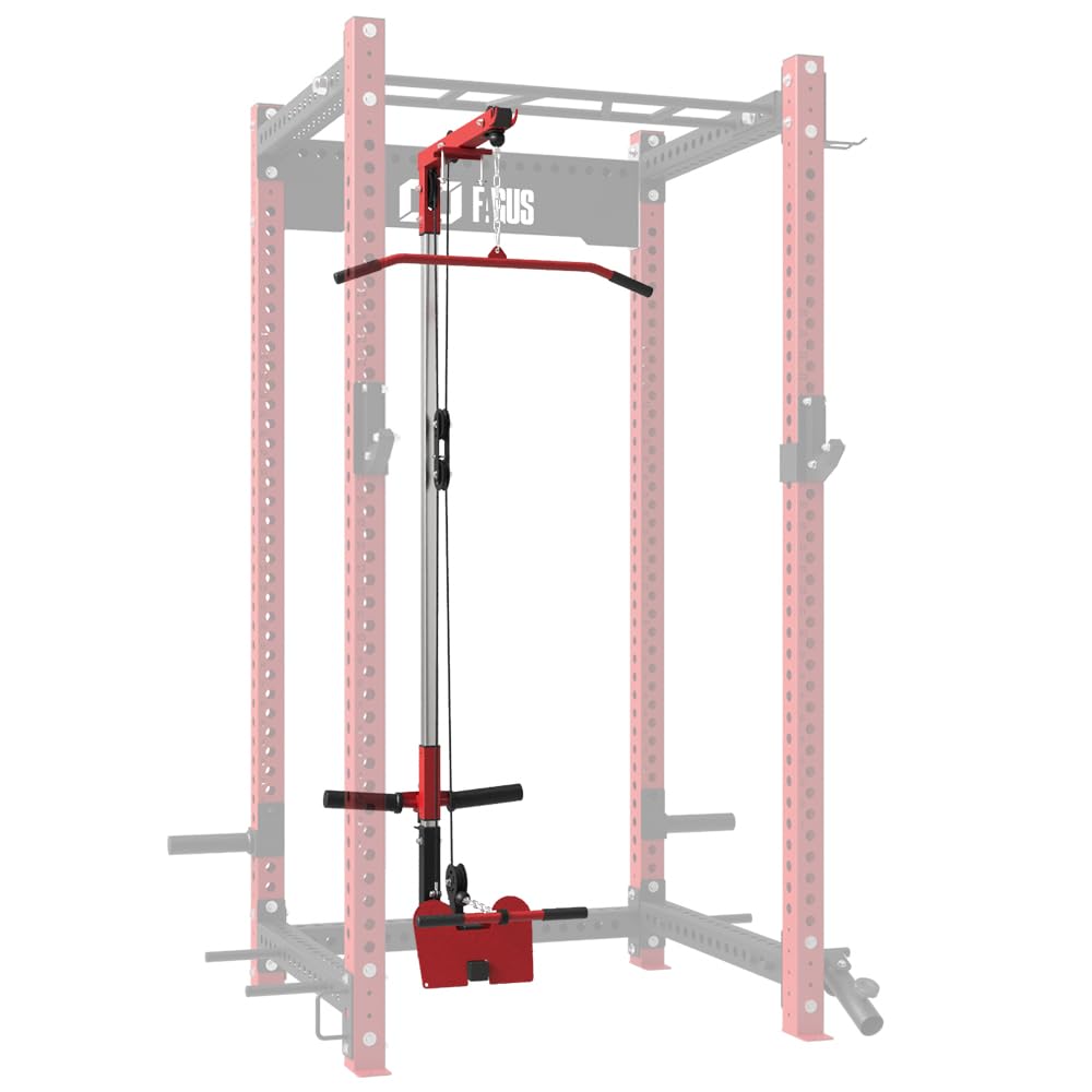FAGUS H LAT Pull Down Attachment for 3"x3" Power Cage, 2000lbs Multi-Function Power Rack, Commercial Squat Rack for Home Gym Free Weight with