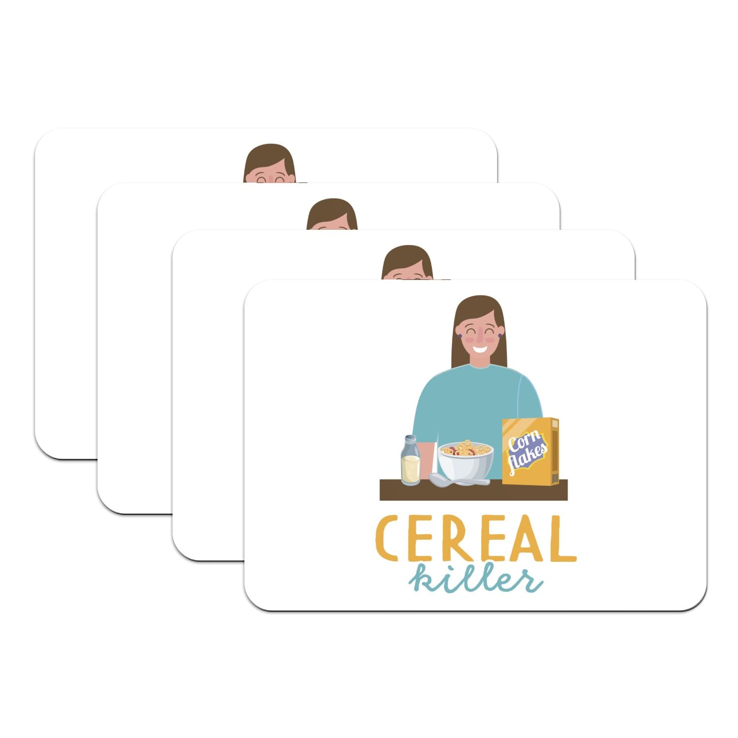 Sets de table antidérapants Cereal Killer pour éviter les taches de bol de lait sur vos meubles