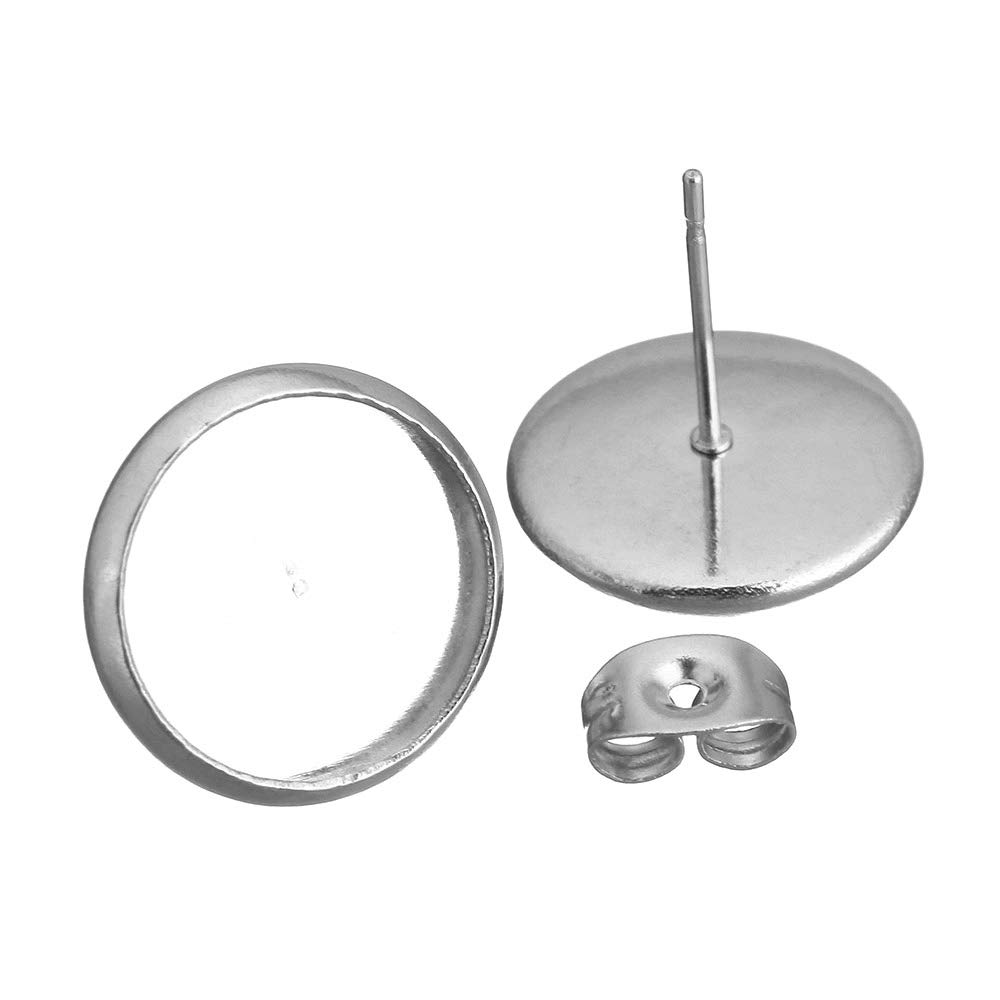 Farfalline per orecchini in acciaio inox x10 - Perles & Co