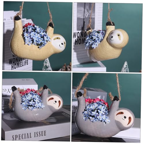 Pots de fleurs suspendus en céramique artisanale pour extérieur