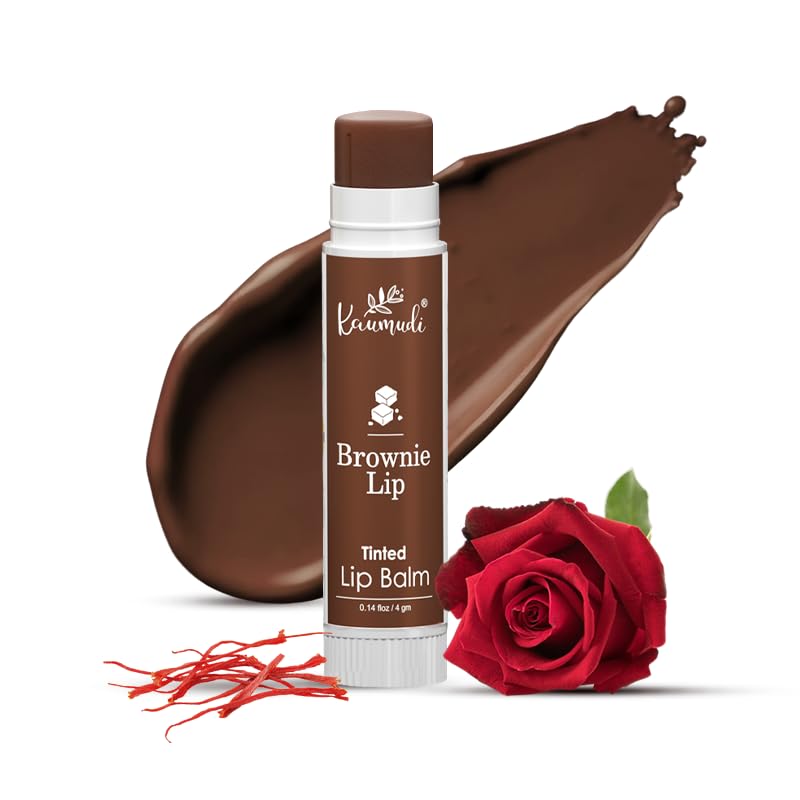 Kaumudi Handmade & 100% Natural 3 In 1 Lip Balm (Lip Tint, Cheek Tint, Eye Shadow) Made With Rose & Saffron Essential Oil, Best For Dry, Damaged & Chapped Lips, Hydrates & Moisturizes (Brownie Lip) Kaumudi Handmade & 100% Natural 3 In 1 Lip Balm (Lip Tint, Cheek Tint, Eye Shadow) Made With Rose & Saffron Essential Oil, Best For Dry, Damaged & Chapped Lips, Hydrates & Moisturizes (Brownie Lip)