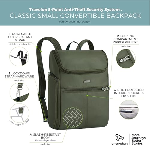 Image of Travelon Anti-Theft Classic Small Convertible Backpack