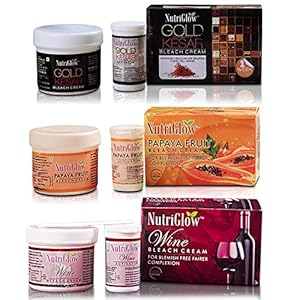 Nutriglow Gold Kesar Papaya Wine Bleichcreme 3er-Pack