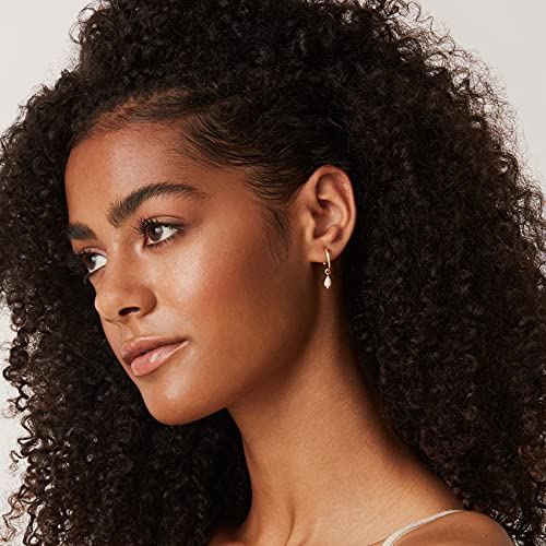 PAVOI 14K Gold Plated 925 Sterling Silver Post Huggie With Dangle | Butterfly, Evil Eye, Hamsa, Pearl Hoop Earring For Women | Trendy Dangle Hoop Earrings4