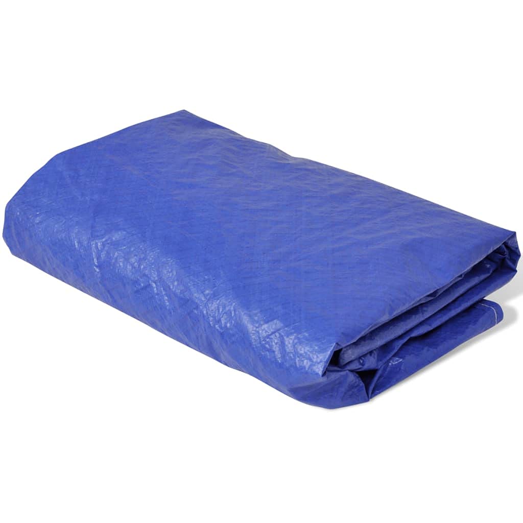 Mangloder Trampolinabdeckung PE 360-367 cm wetterfest Schutzhaube für runde Trampoline mit Abflusslöchern, Befestigungsseil und langlebigem Material, ideal für Schutz vor Sonne, Regen und Schnee